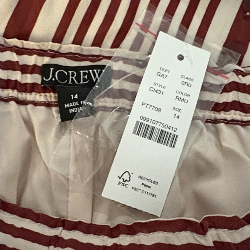 New J. Crew Collection High Rise Cropped Stratus Pant with Sequins Size 14 NWT - Picture 6 of 11
